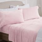 Conjunto de lençóis NY Loft Ultra Soft Micro Fleece Queen Light Pink