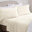 Conjunto de lençóis NY Loft Ultra Soft Micro Fleece Queen Off-White
