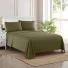 Conjunto de Lençóis Sweet Home Collection King - 1800 Supreme - Cor Oliva