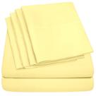 Conjunto de Lençóis Sweet Home Collection Queen - 6 Peças - Amarelo Claro