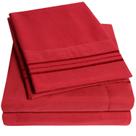 Conjunto de Lençóis Sweet Home Collection Supreme 1500 - Twin - Vermelho Conjunto de Lençóis Sweet Home Collection Supreme 1500 - Twin - Vermelho