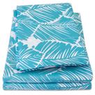 Conjunto de lençóis Sweet Home Collection Tropical Leaf Teal Queen