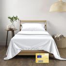 Conjunto de lençóis THREAD SPREAD Luxury egípcio de algodão Twin XL branco Conjunto de lençóis THREAD SPREAD Luxury egípcio de algodão Twin XL branco