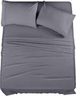 Conjunto de lençóis Utopia Bedding California King 4 peças cinza