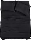 Conjunto de lençóis Utopia Bedding King Brushed Microfiber Black 4 unidades
