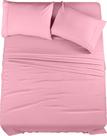 Conjunto de lençóis Utopia Bedding King Brushed Microfiber Pink 4 unidades