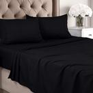Conjunto de lençóis Utopia Bedding King Size em microfibra escovada preta