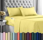 Conjunto de lençóis Utopia Bedding Queen Soft Microfiber, 4 peças, amarelo
