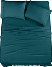 Conjunto de lençóis Utopia Bedding, totalmente escovado, microfibra azul-petróleo
