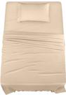 Conjunto de lençóis Utopia Bedding Twin XL, microfibra escovada, bege Conjunto de lençóis Utopia Bedding Twin XL, microfibra escovada, bege
