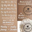 Conjunto de letras cursivas Felt Creative Home Goods com mais de 375 peças