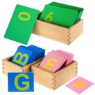 Conjunto de letras e números de lixa de brinquedo educacional Henoyso Conjunto de letras e números de lixa de brinquedo educacional Henoyso
