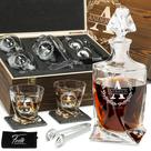 Conjunto de Licoreira e Copos de Whisky Frolk 900ml Gravado para Presente