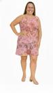 Conjunto de Liganete plus Malha Fria (BERMUDA E CAMISETA) Cor:RosalinaTamanho:G