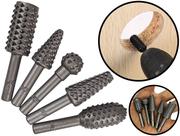 Conjunto De Limas Rotativas Para Desbaste E Acabamento Em Madeira 1/4 Polegadas Conjunto De Limas Rotativas Para Desbaste E Acabamento Em Madeira 1/4 Polegadas