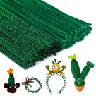 Conjunto de limpadores de cachimbo Iuuidu 200 unidades Green Chenille Stem Craft