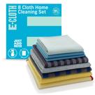 Conjunto de limpeza E-Cloth Home Premium Microfiber, conjunto de 8 peças