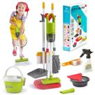 Conjunto de limpeza Kids Pretend ACROFEK, 14 unidades com aspirador vermelho