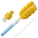 Conjunto de limpeza MooMooBaby Triple Baby Baby Baby com escova e esponja