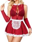 Conjunto de lingerie Avidlove French Maid Costume para o Halloween