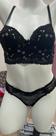 Conjunto de lingerie Carolina - cor: preta e verde
