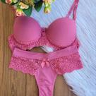 Conjunto de Lingerie Comfy de Tecido Dry com Renda e Bojo Conjunto de Lingerie Comfy de Tecido Dry com Renda e Bojo