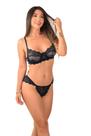 Conjunto de lingerie de renda com calcinha sexy e sutiã sem bojo com Aro Conjunto de lingerie de renda com calcinha sexy e sutiã sem bojo com Aro