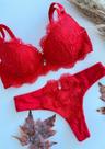 Conjunto de lingerie em renda guipir