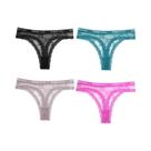 Conjunto De Lingerie Feminina Com Calcinha G-string Transparente De Renda Floral T-Back Tamanhos