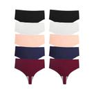 Conjunto De Lingerie Feminina Com Calcinhas Sem Costura De Cintura Alta, Respirável E Confortável,