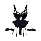 Conjunto De Lingerie Feminina Com Renda, Sutiã Com Aro, Calcinha E Tanga, Roupa Íntima Feminina