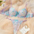 Conjunto de Lingerie Feminino Florido Transparente ElaShopp