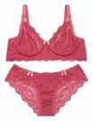 Conjunto De Lingerie Plus Size Calcinha e Sutiã Sem Bojo De Renda Sexy