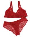 Conjunto De Lingerie Plus Size Calcinha e Sutiã Sem Bojo De Renda Sexy