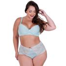 Conjunto de Lingerie Plus Size Sutiã e Calcinha Cintura Alta de Renda - C5 CONJUNTO PAULA