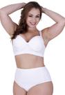 Conjunto de Lingerie Plus Size Sutiã Reforçado e Calcinha Cós Alto - CAROLINA