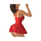 Conjunto De Lingerie Preta De Seda Sem Costura Para Mulheres, Com Decote Baixo, Sem Mangas, Mini