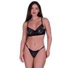 Conjunto de Lingerie sem Bojo Onça e Vaquinha Animal Print - c13 CONJUNTO DUDA
