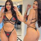 Conjunto De Lingerie Sensual Transparente Sexy Tule Calcinha Fio Dental