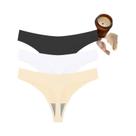 Conjunto De Lingerie Sexy E Respirável Para Mulheres, T-back G-String, Calcinha De Cintura Baixa Sem