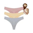 Conjunto De Lingerie Sexy E Respirável Para Mulheres, T-back G-String, Calcinha De Cintura Baixa Sem