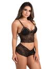 Conjunto de Lingerie Sexy em Renda com Calcinha e Sutiã sem Forro - 797 Conjunto de Lingerie Sexy em Renda com Calcinha e Sutiã sem Forro - 797
