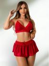 Conjunto de Lingerie Sexy Sensual sem Bojo Estrela