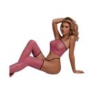 Conjunto De Lingerie Sexy Transparente Para Mulheres, Sutiã, Calcinha E Meias, 3 Peças, Roupa Íntima