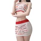 Conjunto de lingerie SINROYEE Sexy Cosplay Anime Bikini Lolita Red