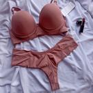 Conjunto de Lingerie Sutiã com bojo e calcinha fio duplo I Moda íntima Feminina