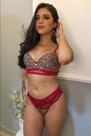 Conjunto de lingerie tule estampado e renda bojo multiformas com calcinha fio