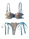 Conjunto de lingerie Verdusa Floral Lace Bow Embroidery Push Up