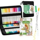 Conjunto de Livro de Colorir Ohuhu com 30 Padrões e 40 Marcadores à Base de Água
