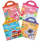 Conjunto de livros de adesivos reutilizáveis ROATEE Jelly 4 Themes 3-12 anos